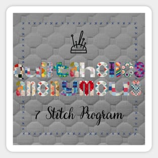 Quiltaholics Anonymous 7 Stitch Program Sticker